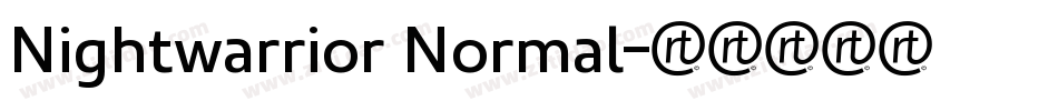 Nightwarrior Normal字体转换
